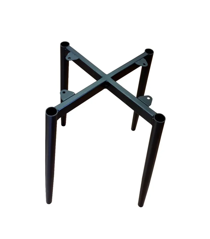 Taboret SQUARE MG VELVET jasno różowy na metalowych nogach | MIRAT.