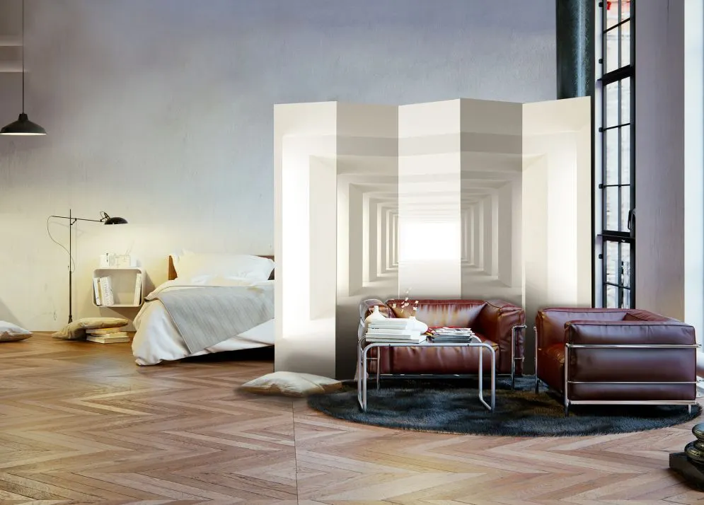 Parawan akustyczny 3D 225x172 cm 3-częściowy czarny | MIRAT.