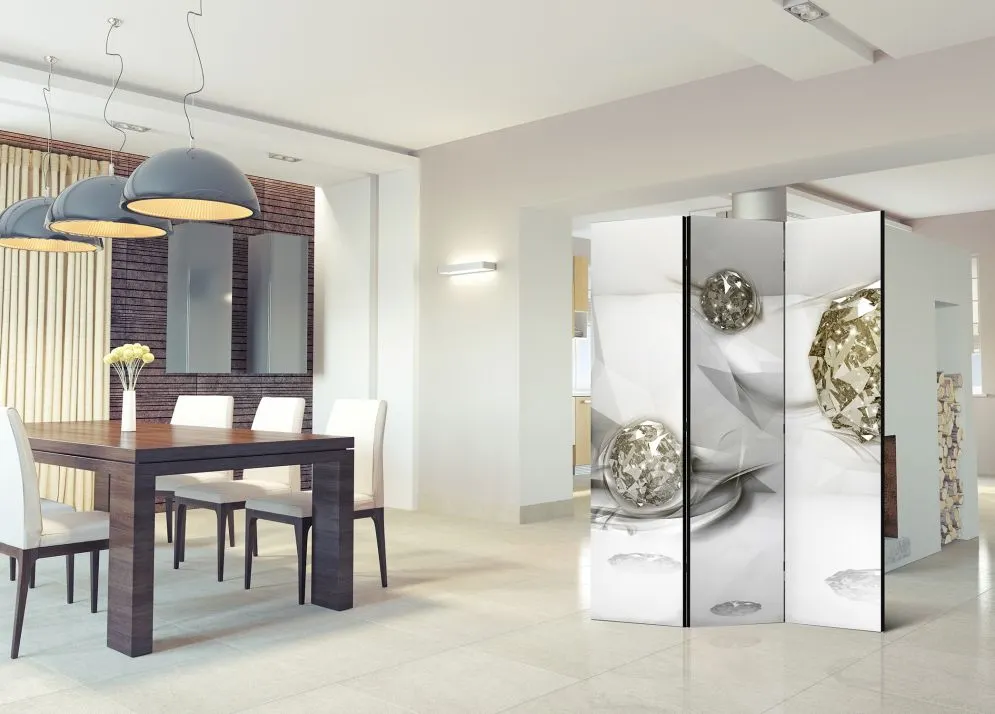 Parawan akustyczny 3D 135x172 cm 3-częściowy szary | MIRAT.