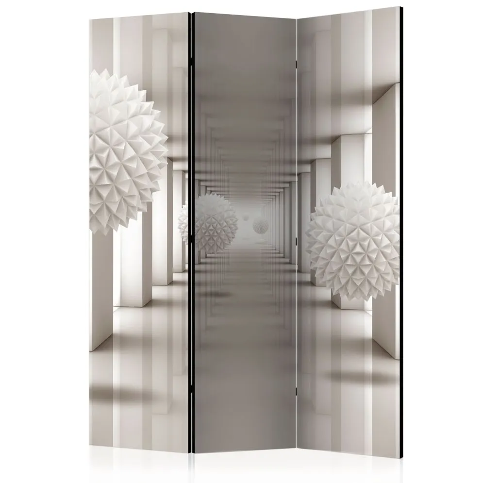 Parawan dwustronny 3D 135 x 172 cm Czarny