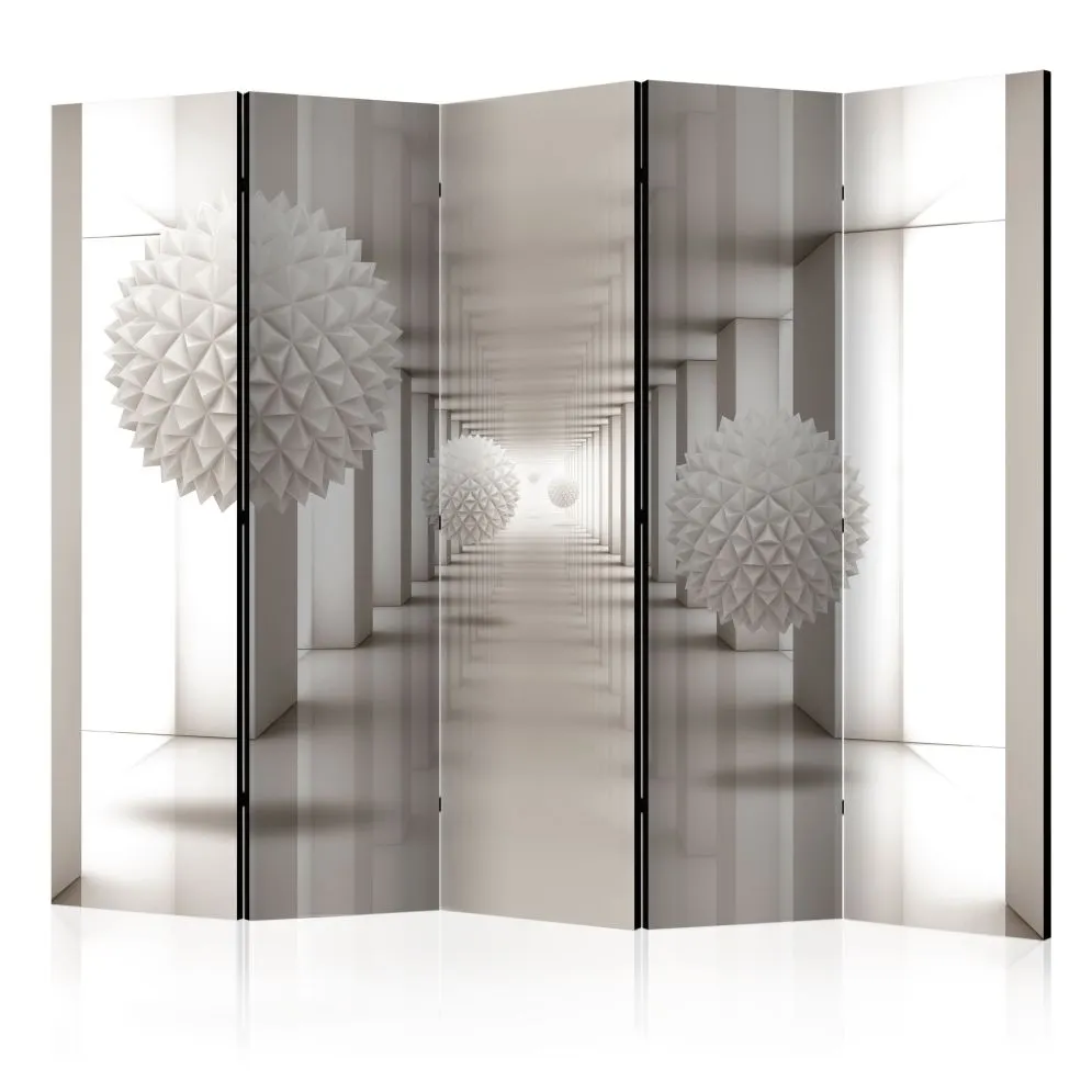 Parawan jednostronny 3D 225 x 172 cm Beżowy