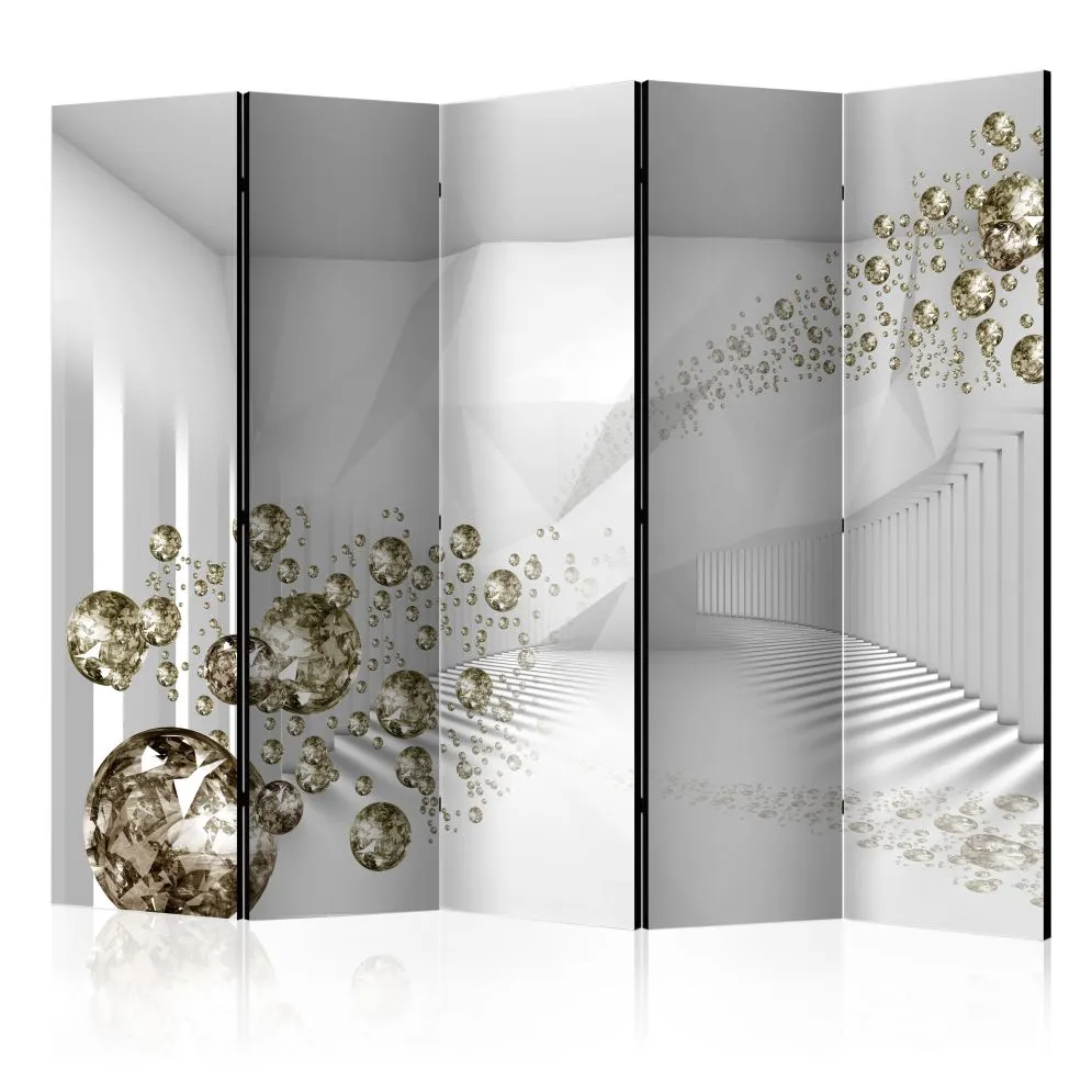 Parawan jednostronny 3D 225 x 172 cm Biały
