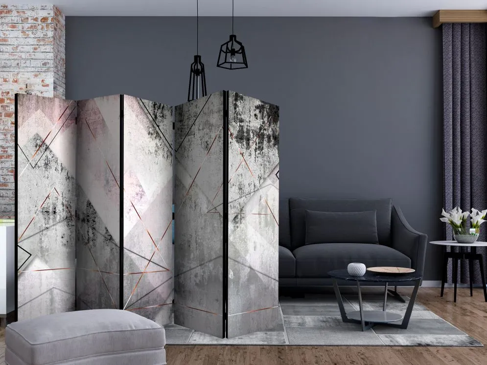 Parawan akustyczny  Abstrakcje 225 x 172 cm Szary