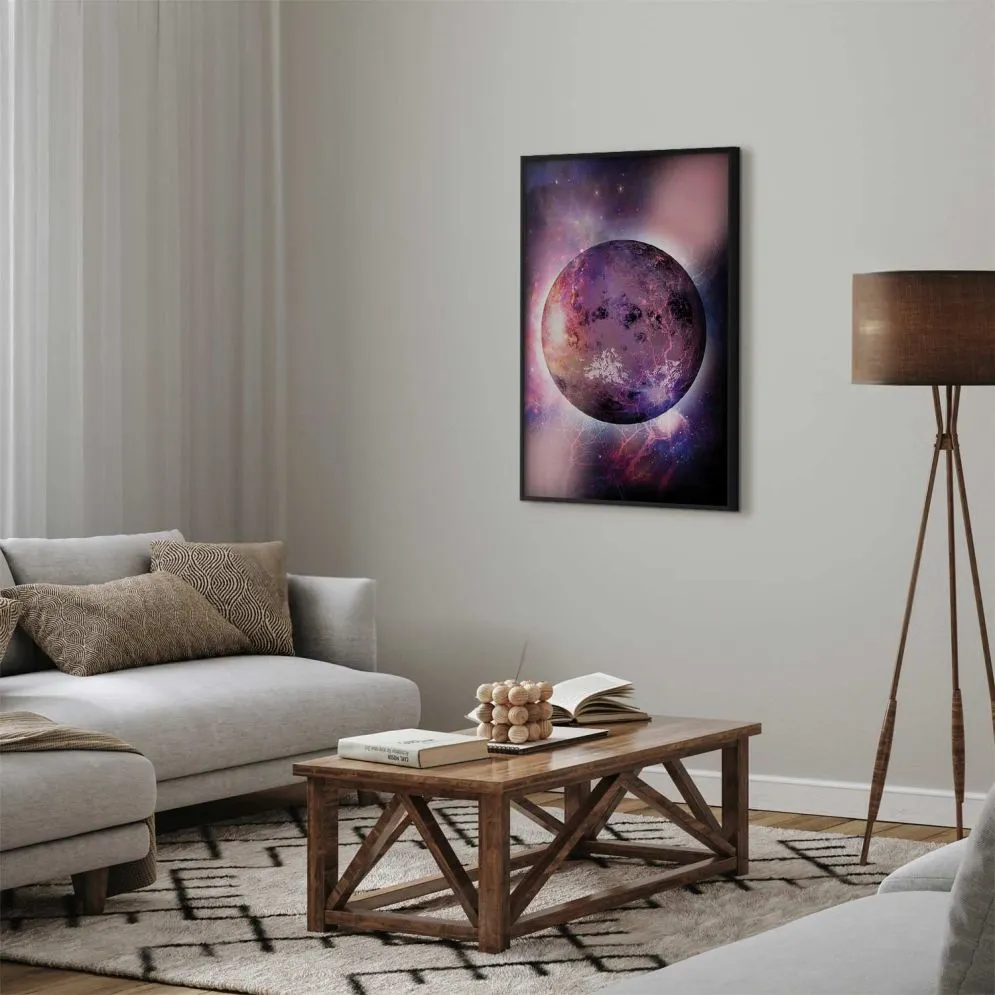Plakat Nieznana planeta 40x60 cm z ramą czarną bez marginesu | MIRAT.