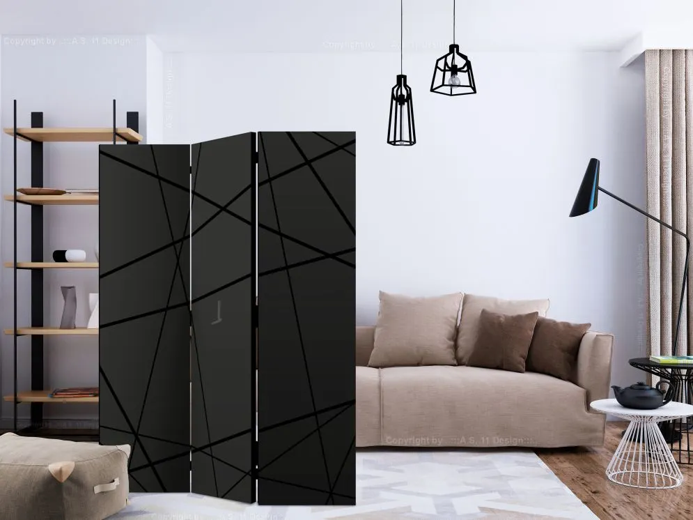 Parawan akustyczny Tła i desenie 135 x 172 cm Czarny