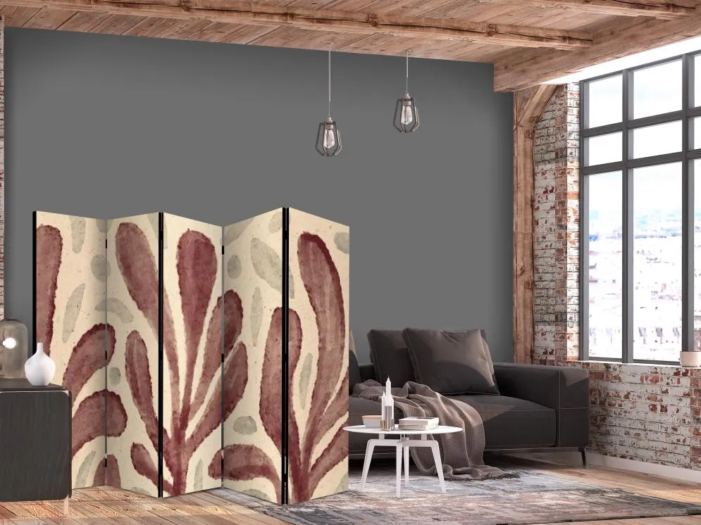 Parawan jednostronny Tła i desenie 225 x 172 cm Beżowy