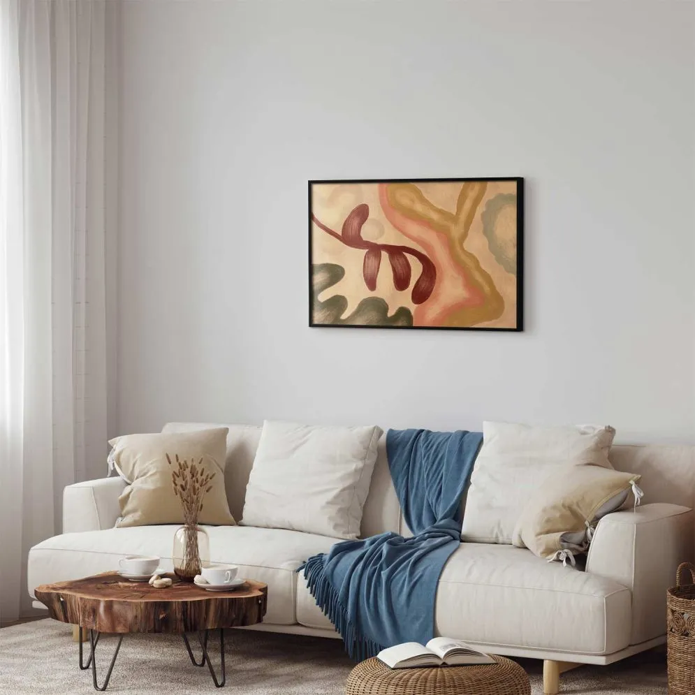 Plakat Kolorowe kształty 90x60 cm z ramą czarną bez marginesu | MIRAT.