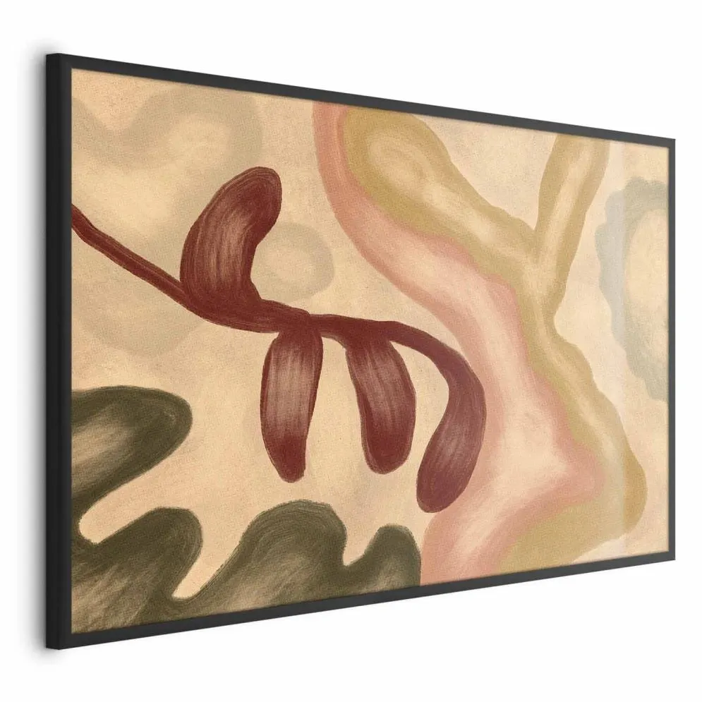 Plakat Kolorowe kształty 90x60 cm z ramą czarną bez marginesu | MIRAT.