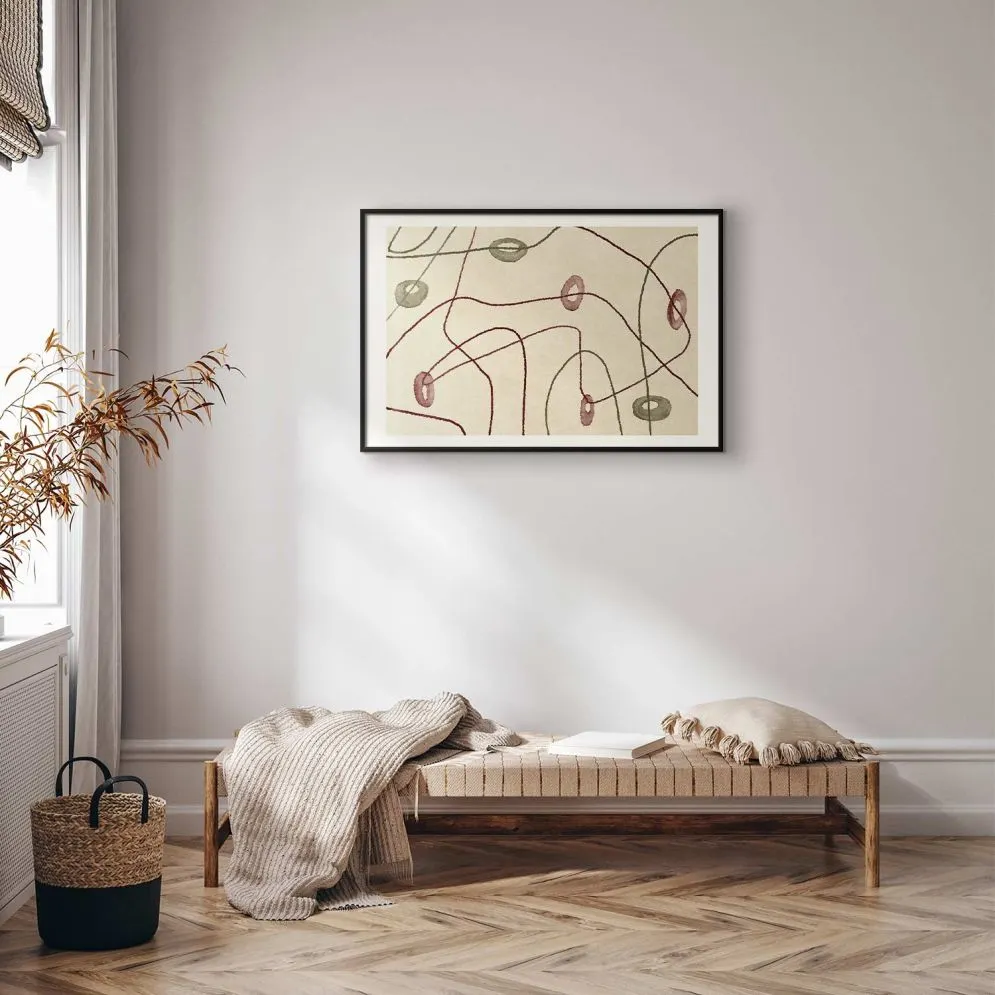 Plakat Kształty 60x40 cm z ramą czarną z marginesem | MIRAT.