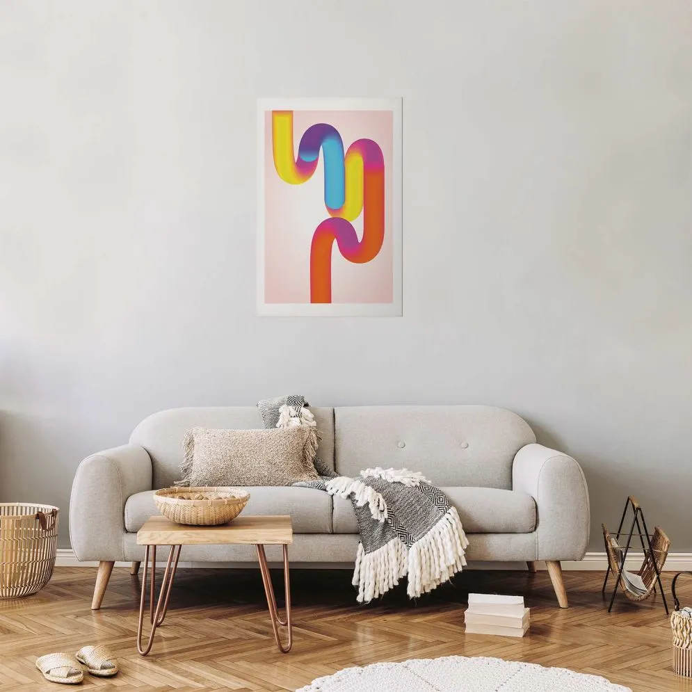 Plakat Tęczowe Rurki 40x60 cm bez ramy z marginesem | MIRAT.