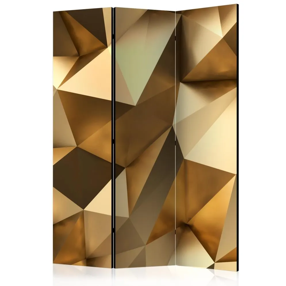 Parawan dwustronny  3D 135 x 172 cm Brązowy