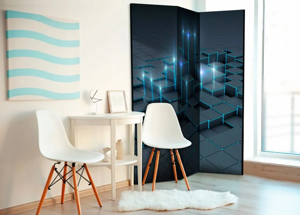 Parawan akustyczny  3D 135 x 172 cm Niebieski