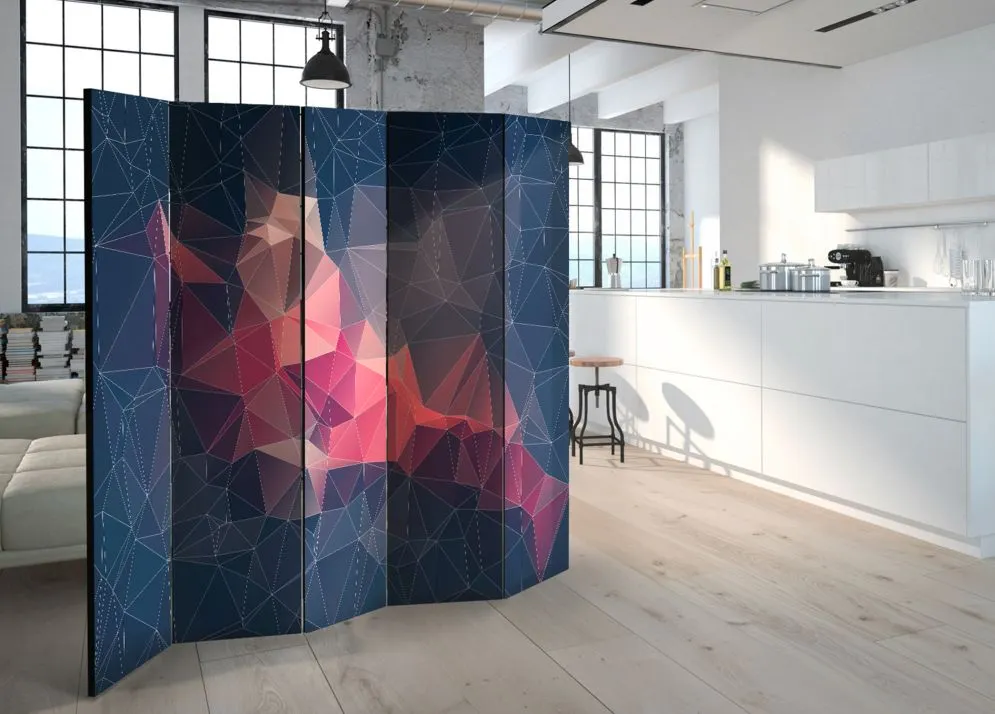 Parawan akustyczny Abstrakcje 225 x 172 cm Czarny