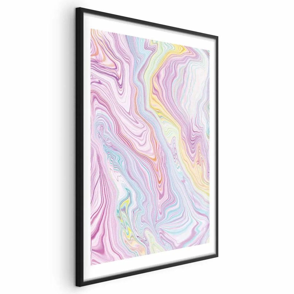Plakat Kolorowy Sen 60x90 cm z ramą czarną z marginesem | MIRAT.