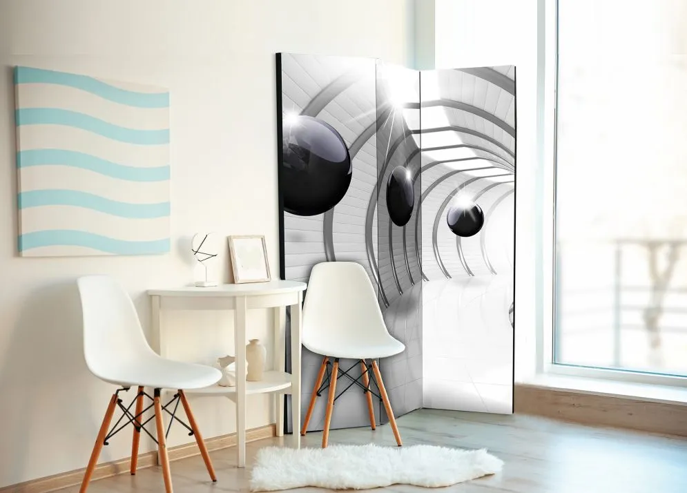 Parawan akustyczny 3D 135x172 cm 3-częściowy czarny | MIRAT.