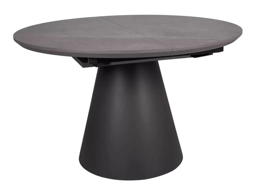 Stół rozkładany ANGEL II 120-160 cm marmur / czarny mat | MIRAT styl LOFT