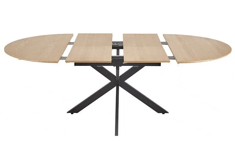 Okrągły stół rozkładany ACORD 120(200)x120 dąb naturalny/czarny I sklep meblowy MIRAT. styl LOFT