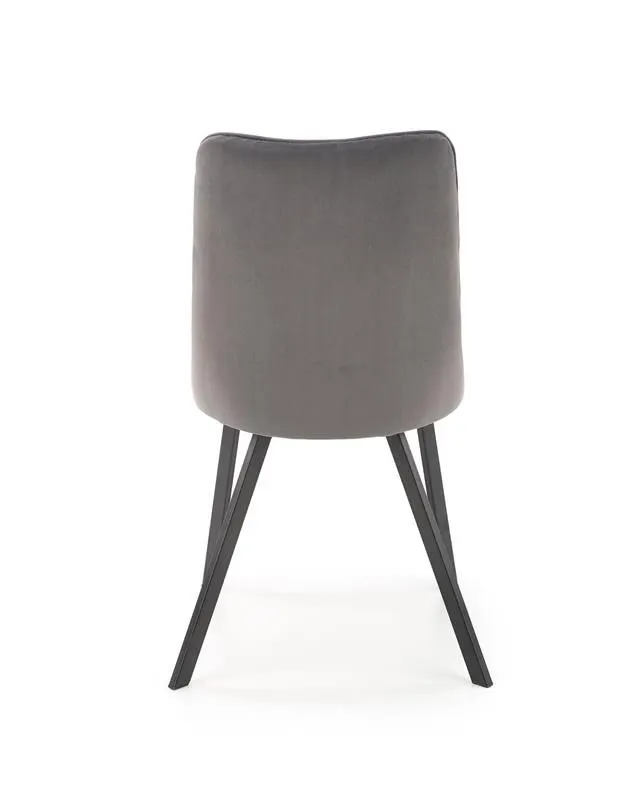Krzesło K450 VELVET szare tapicerowane do salonu | MIRAT. styl GLAMOUR, LOFT