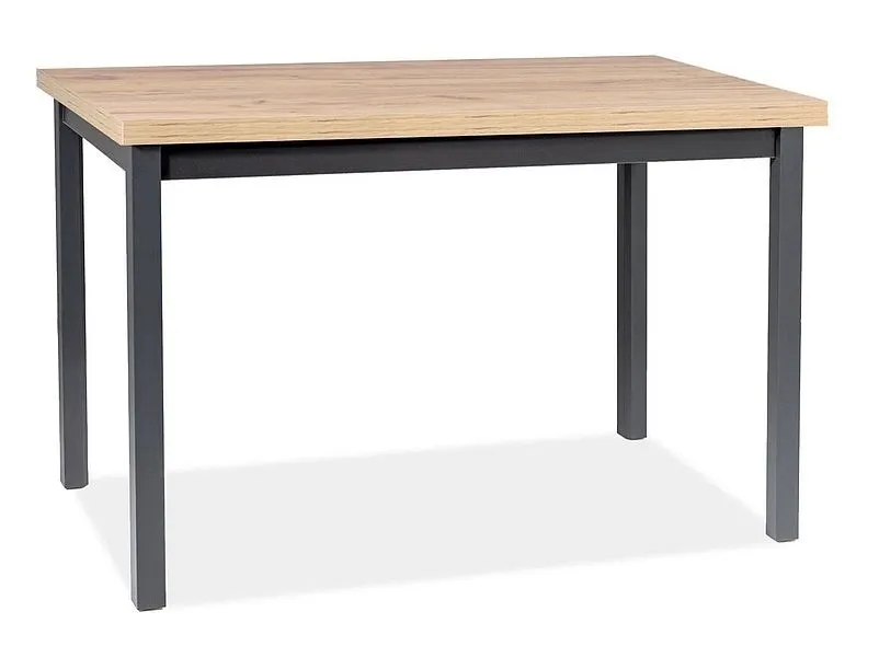 Stół ADAM dąb artisan/czarny do jadalni mały | MIRAT. styl LOFT