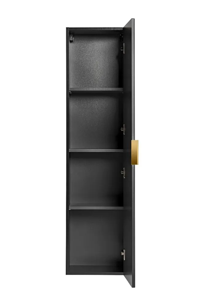 Szafka łazienkowa ADEL BLACK 80 35cm czarny mat ryflowane fronty I sklep meblowy MIRAT. styl LOFT, RYFLOWANY