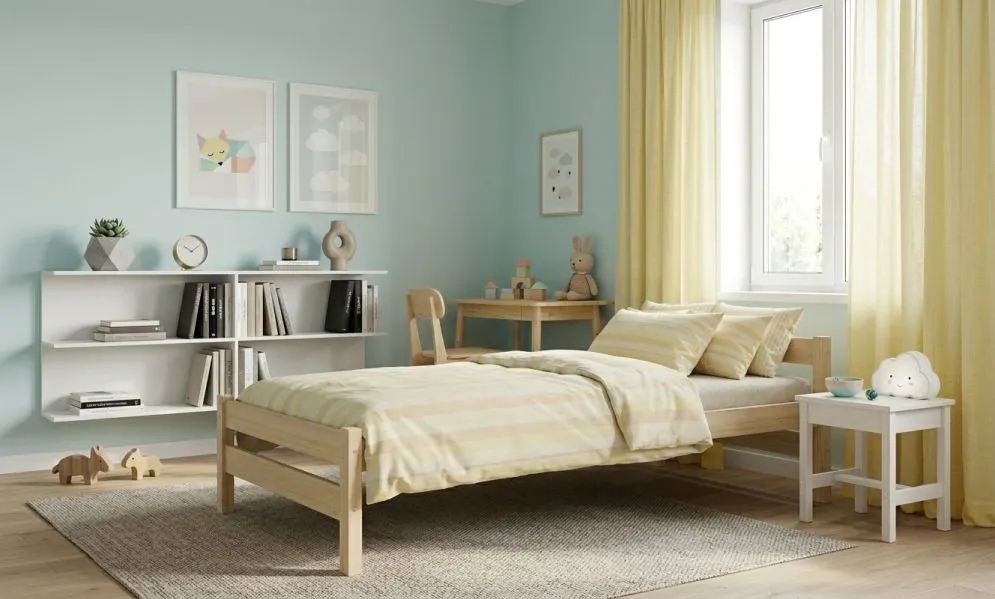 Łóżko młodzieżowe KOX-BED 90x200 sosna naturalna nielakierowane I sklep meblowy MIRAT. styl SKANDYNAWSKI
