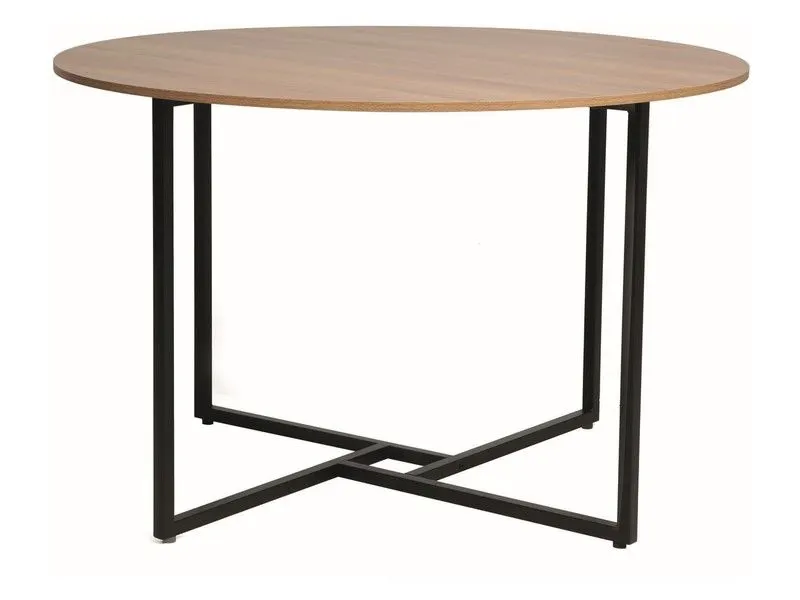 Stół okrągły ALTO 120x120 dąb/czarny I sklep meblowy MIRAT. styl LOFT