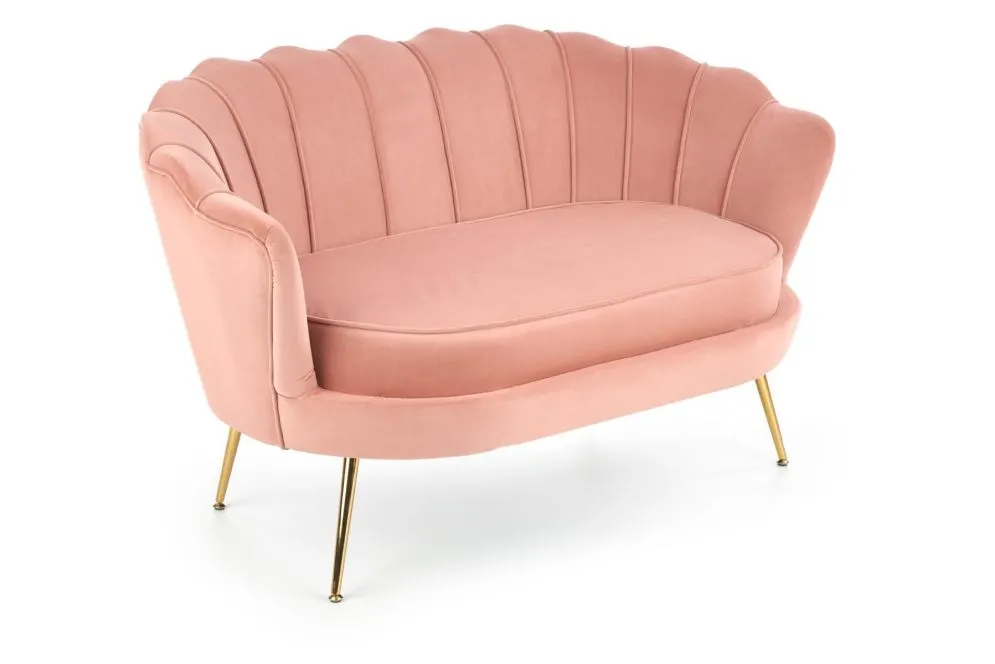 Sofa AMORINITO XL jasno różowa w kształcie muszelki | MIRAT. styl GLAMOUR, PASTELE