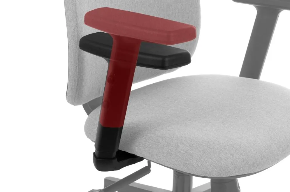 Fotel biurowy ZN-605-W szary z kółkami do paneli | MIRAT.