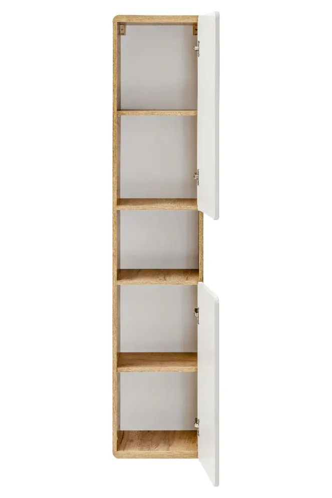 Szafka łazienkowa ARUBA 35 cm biała/dąb słupek | MIRAT. w stylu  kolekcja ARUBA