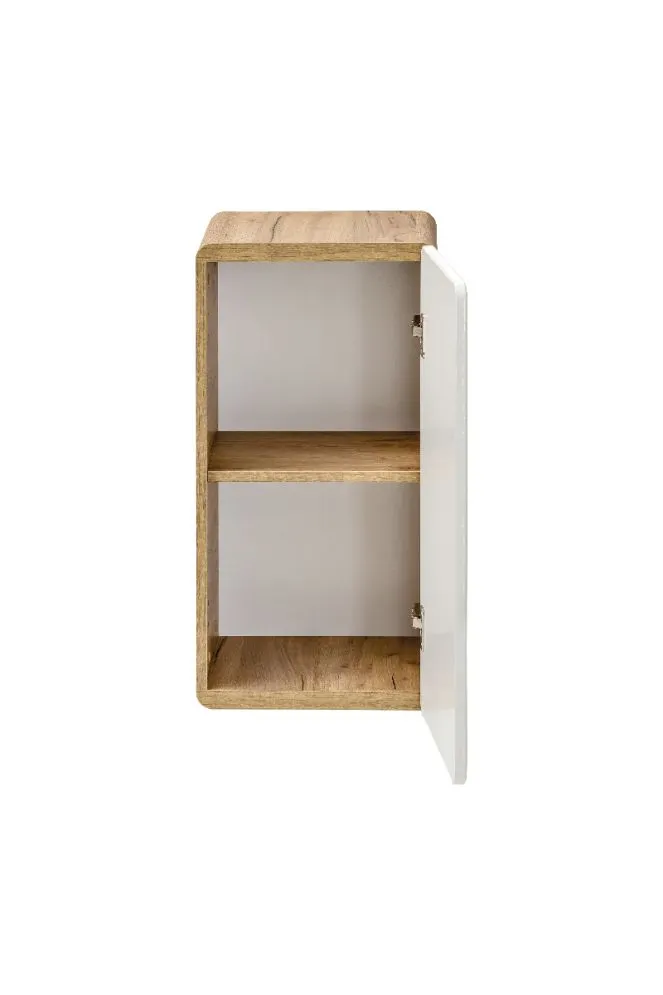 Szafka łazienkowa ARUBA 35 cm biała/dąb wisząca | MIRAT. w stylu kolekcja ARUBA