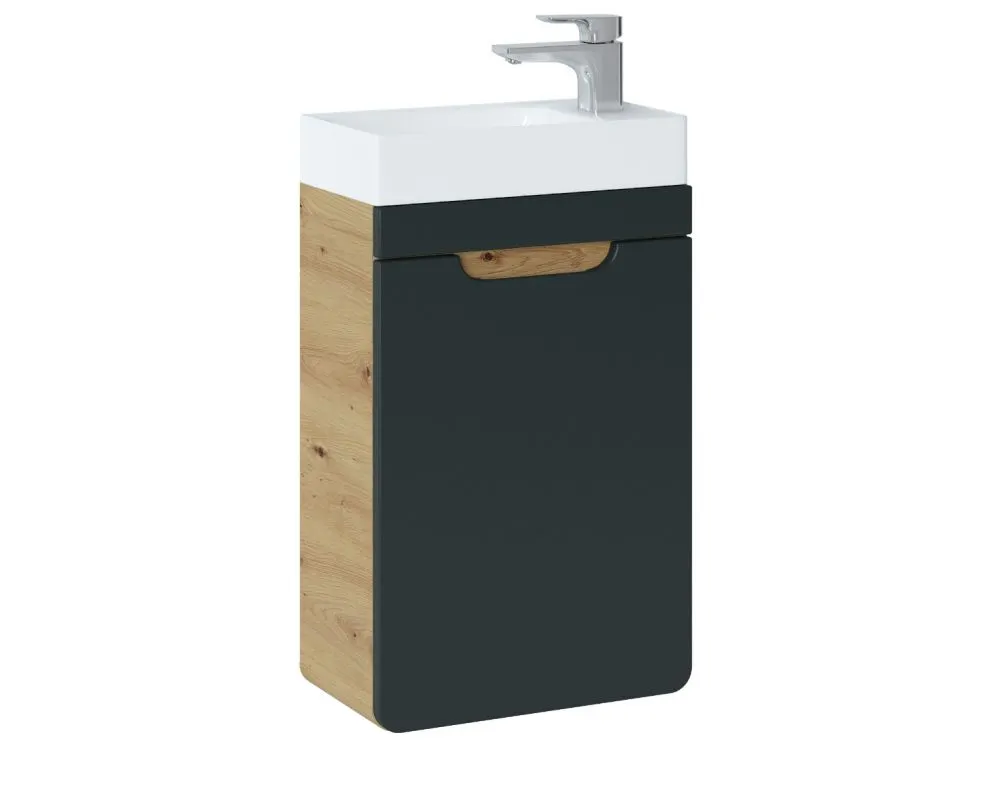 Szafka pod umywalkę ARUBA COSMOS 40 cm grafit/dąb mała | MIRAT. w stylu  kolekcja ARUBA