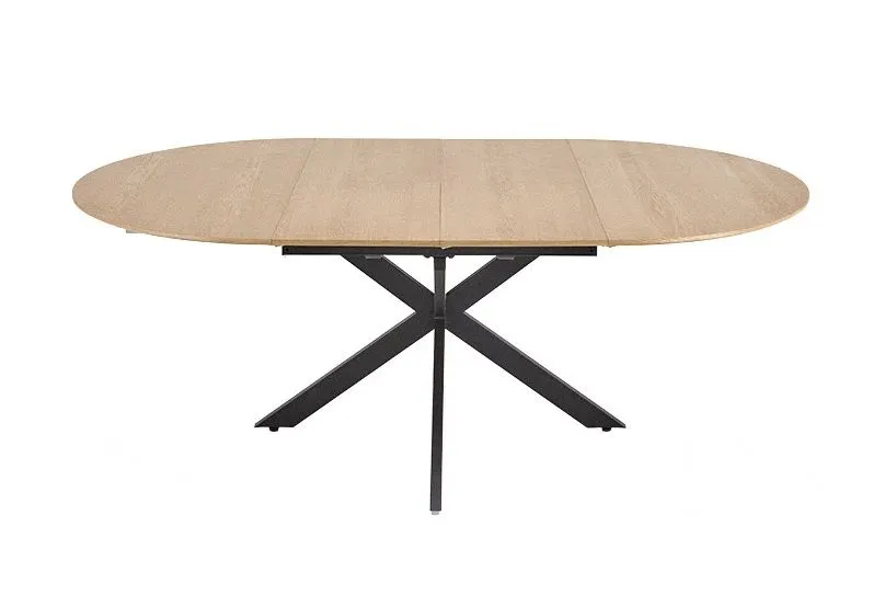 Okrągły stół rozkładany ACORD 120(200)x120 dąb naturalny/czarny I sklep meblowy MIRAT. styl LOFT