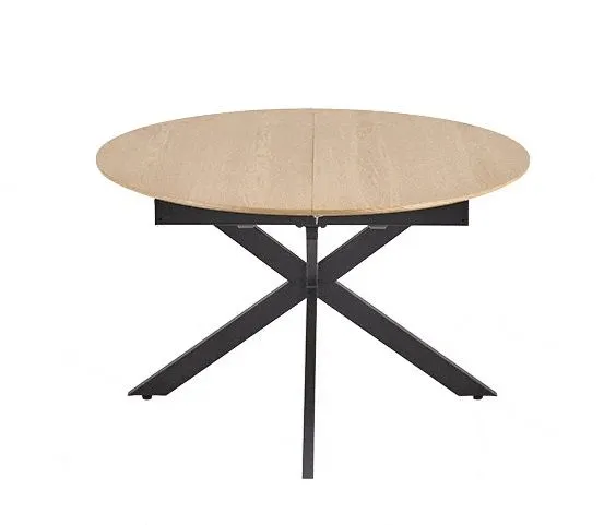 Okrągły stół rozkładany ACORD 120(200)x120 dąb naturalny/czarny I sklep meblowy MIRAT. styl LOFT