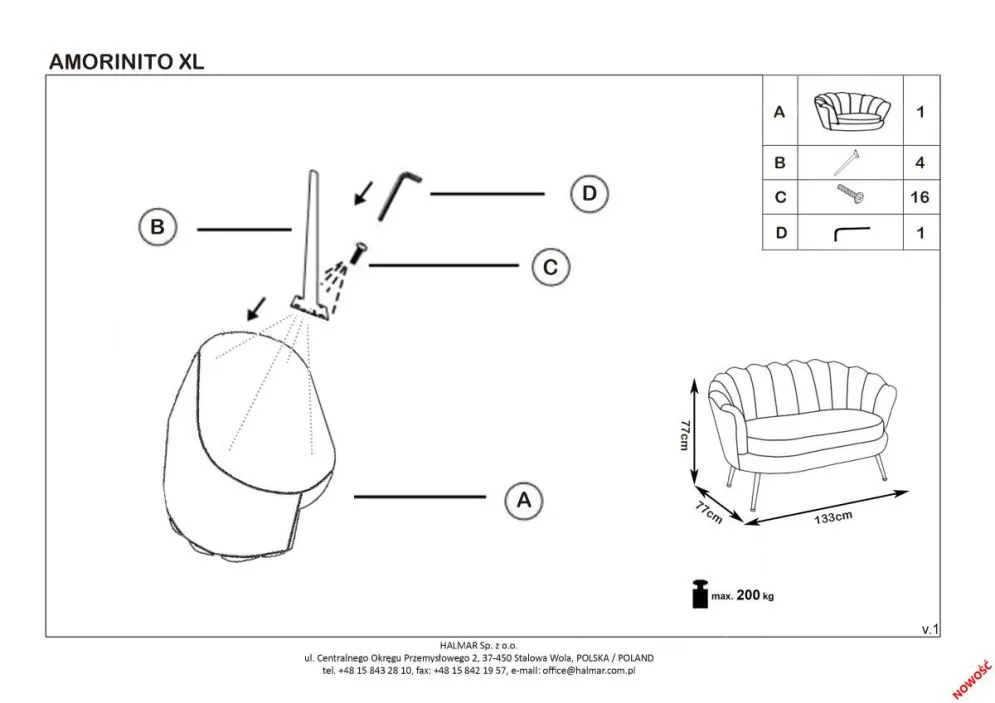 Sofa AMORINITO XL ciemno zielona w stylu glamour | MIRAT. styl GLAMOUR, PASTELE