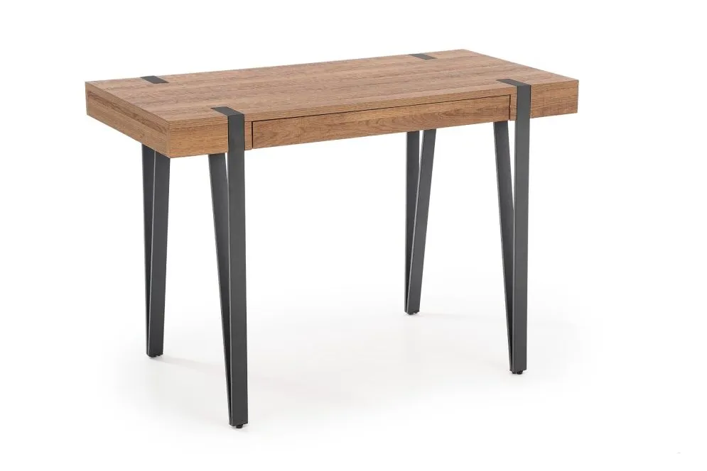 Biurko B-39 orzech miodowy/czarne komputerowe | MIRAT. w stylu LOFT kolekcja