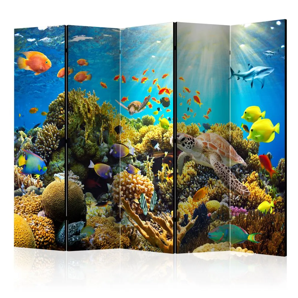 Parawan jednostronny Pejzaże 225x172 cm 5-częściowy wielokolorowy | MIRAT.