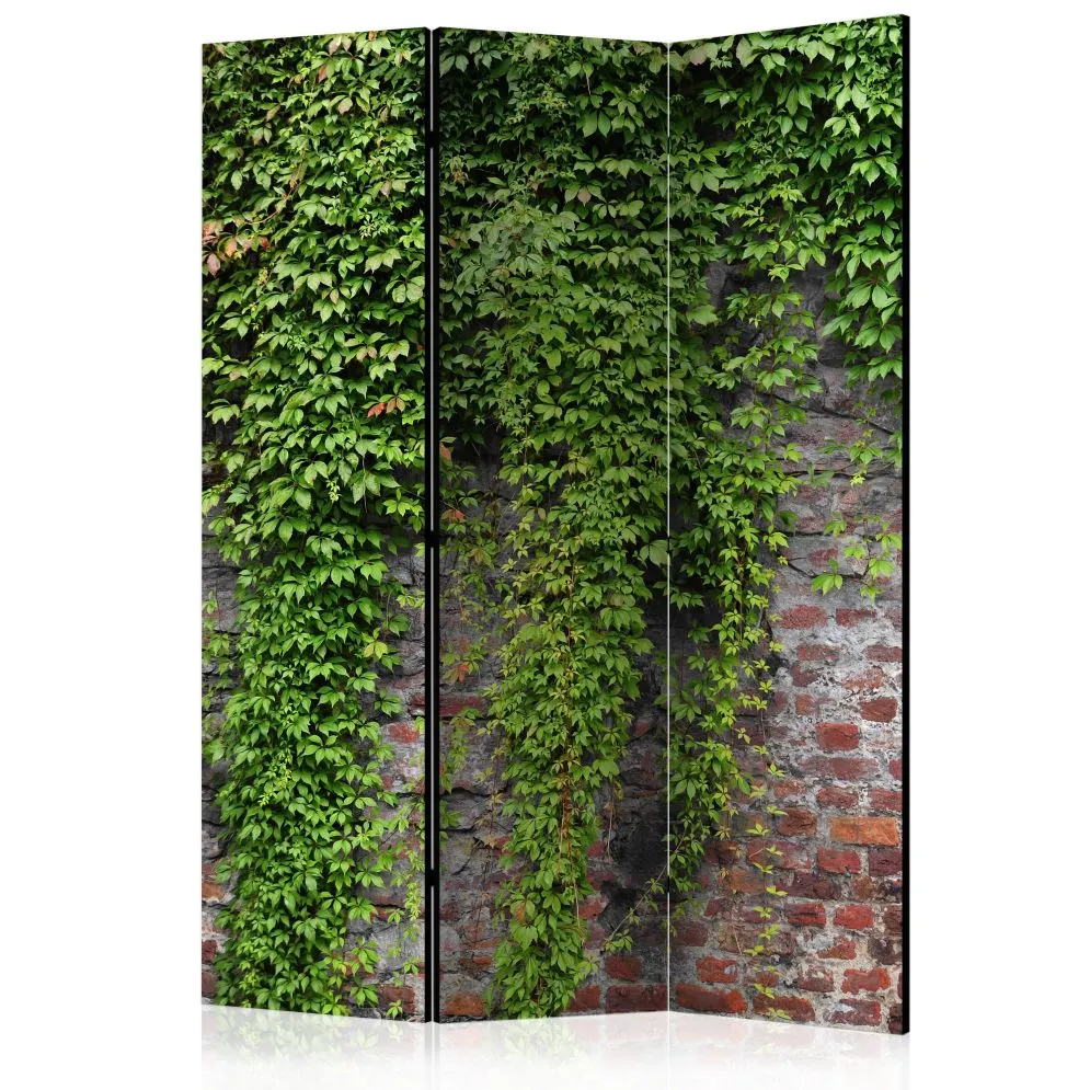 Parawan dwustronny Liście 135x172 cm 3-częściowy zielony | MIRAT.