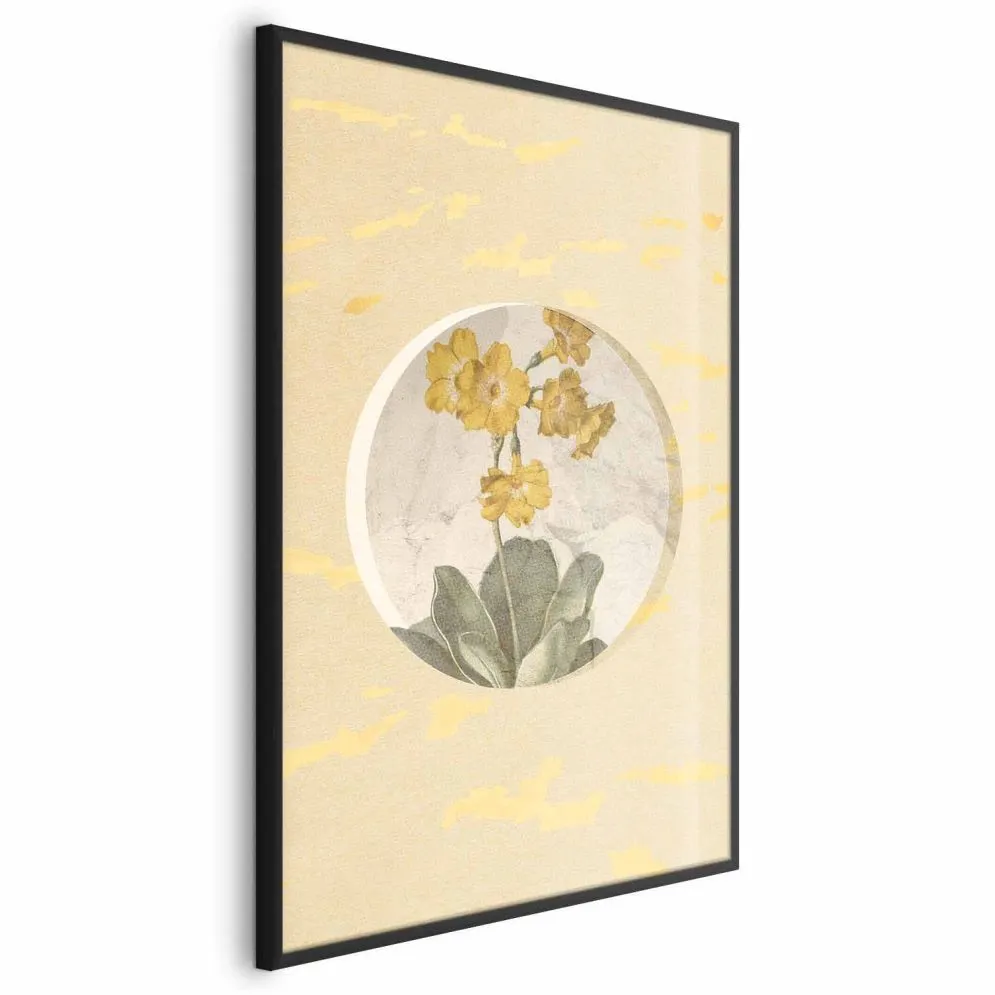 Plakat Kwiat w kole 40x60 cm z ramą czarną bez marginesu | MIRAT.