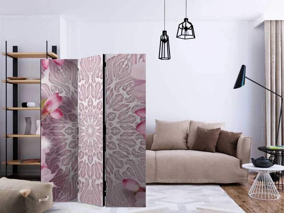 Parawan jednostronny Orient 135x172 cm 3-częściowy szary | MIRAT.