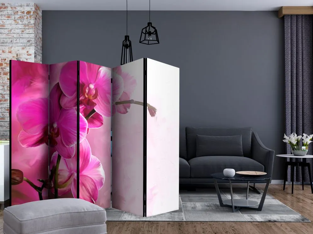 Parawan akustyczny Kwiaty 225x172 cm 3-częściowy wielokolorowy | MIRAT.