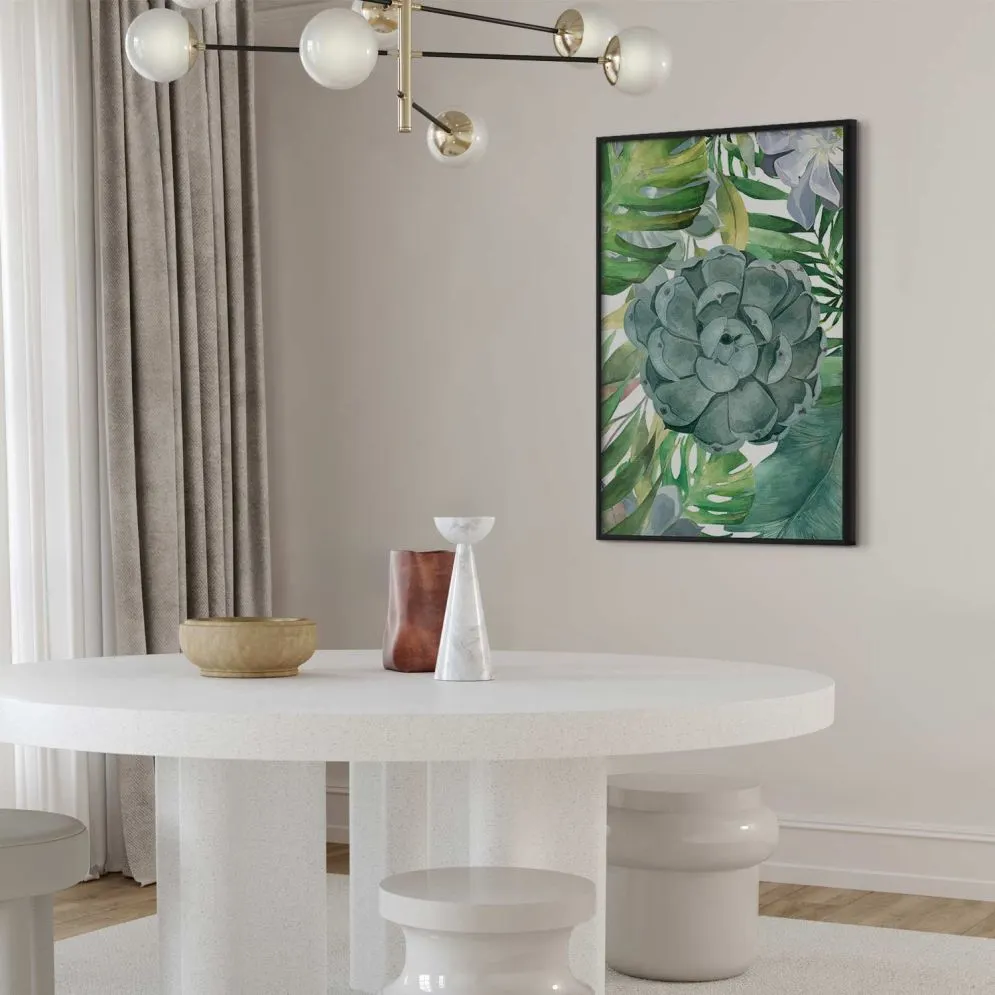 Plakat Tropikalna flora 40x60 cm z ramą czarną bez marginesu | MIRAT.