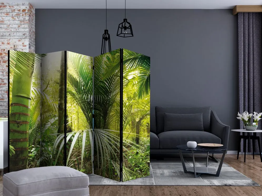 Parawan akustyczny Pejzaże 225x172 cm 3-częściowy zielony | MIRAT.
