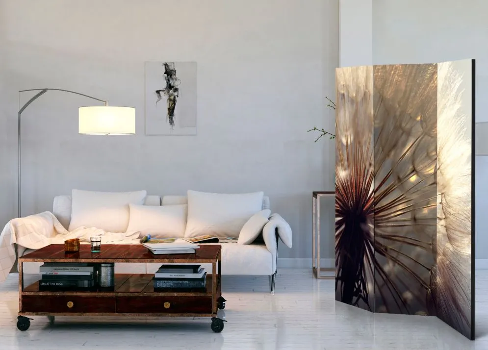 Parawan akustyczny Kwiaty 135x172 cm 3-częściowy wielokolorowy | MIRAT.