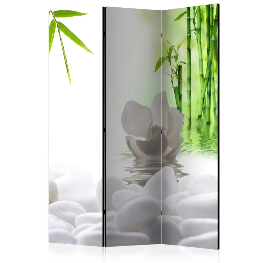 Parawan jednostronny Orient 135x172 cm 3-częściowy szary | MIRAT.