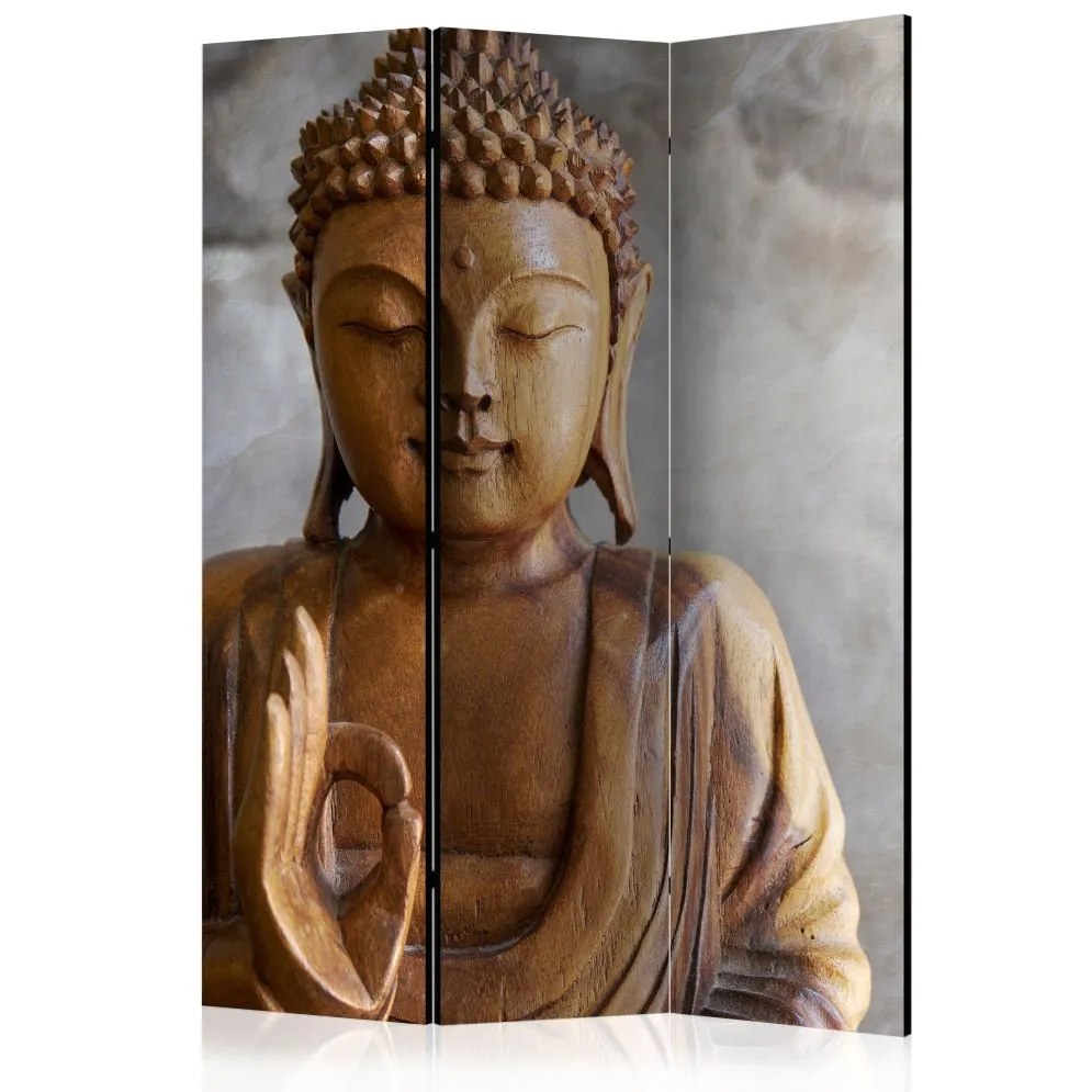 Parawan dwustronny Orient 135x172 cm 3-częściowy beżowy | MIRAT.