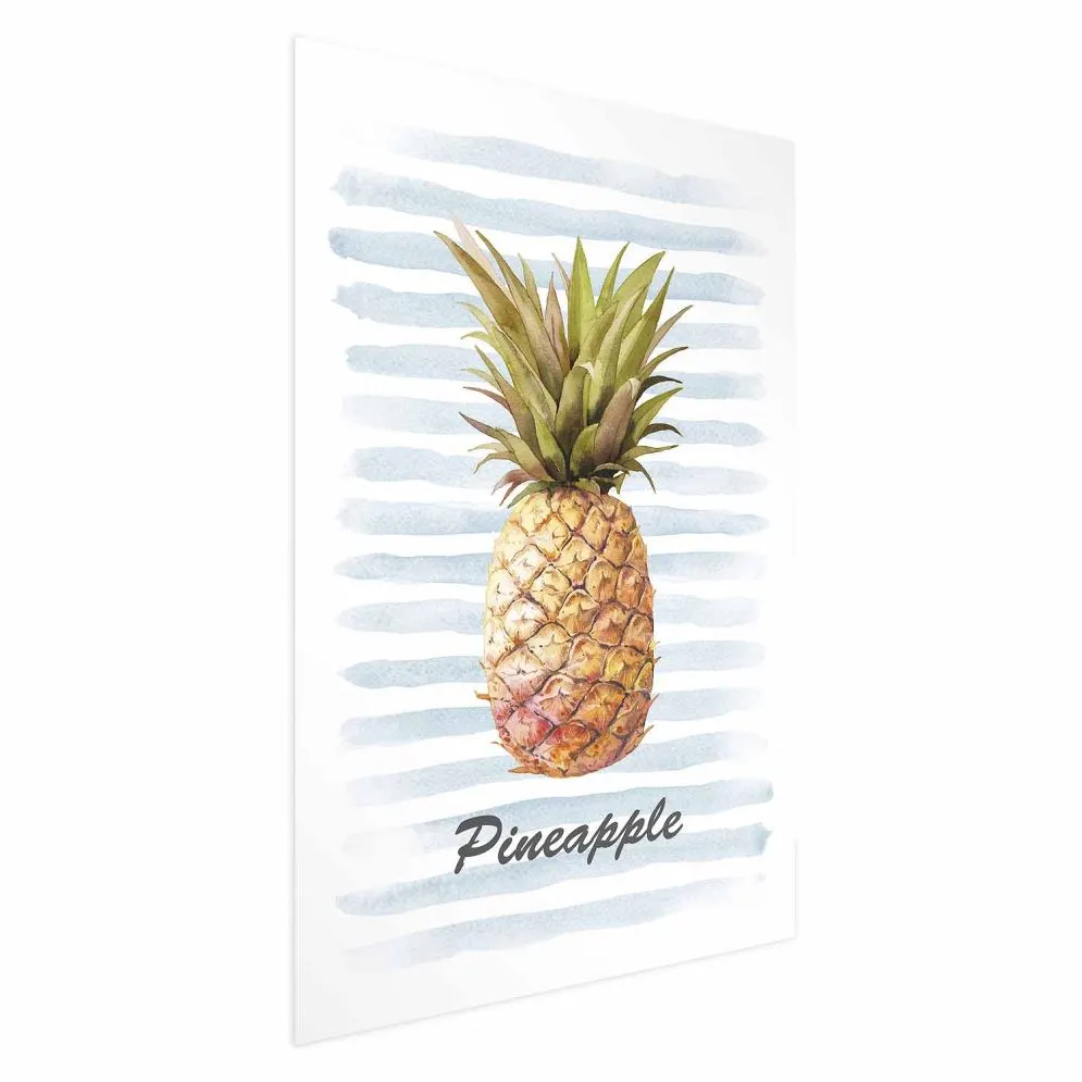 Plakat Ananas i paski 21x30cm bez ramy bez marginesu | MIRAT. kolekcja b-B-0348-ao-a