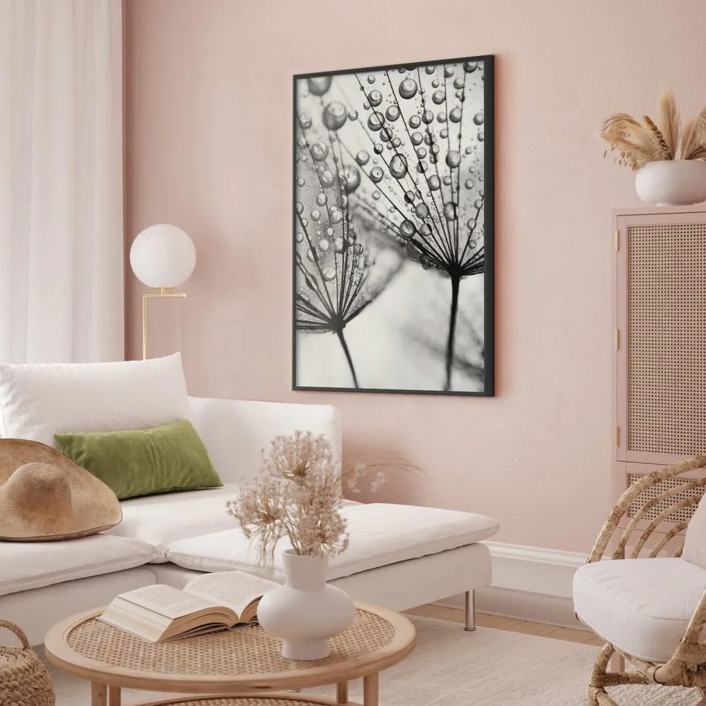 Plakat Rosa 21x30 cm z ramą czarną bez marginesu | MIRAT.