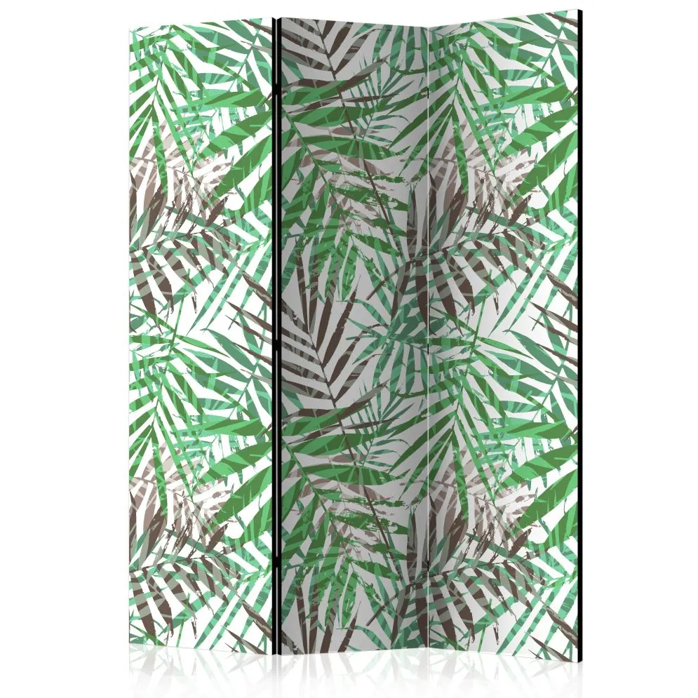 Parawan akustyczny Liście 135x172 cm 3-częściowy zielony | MIRAT.