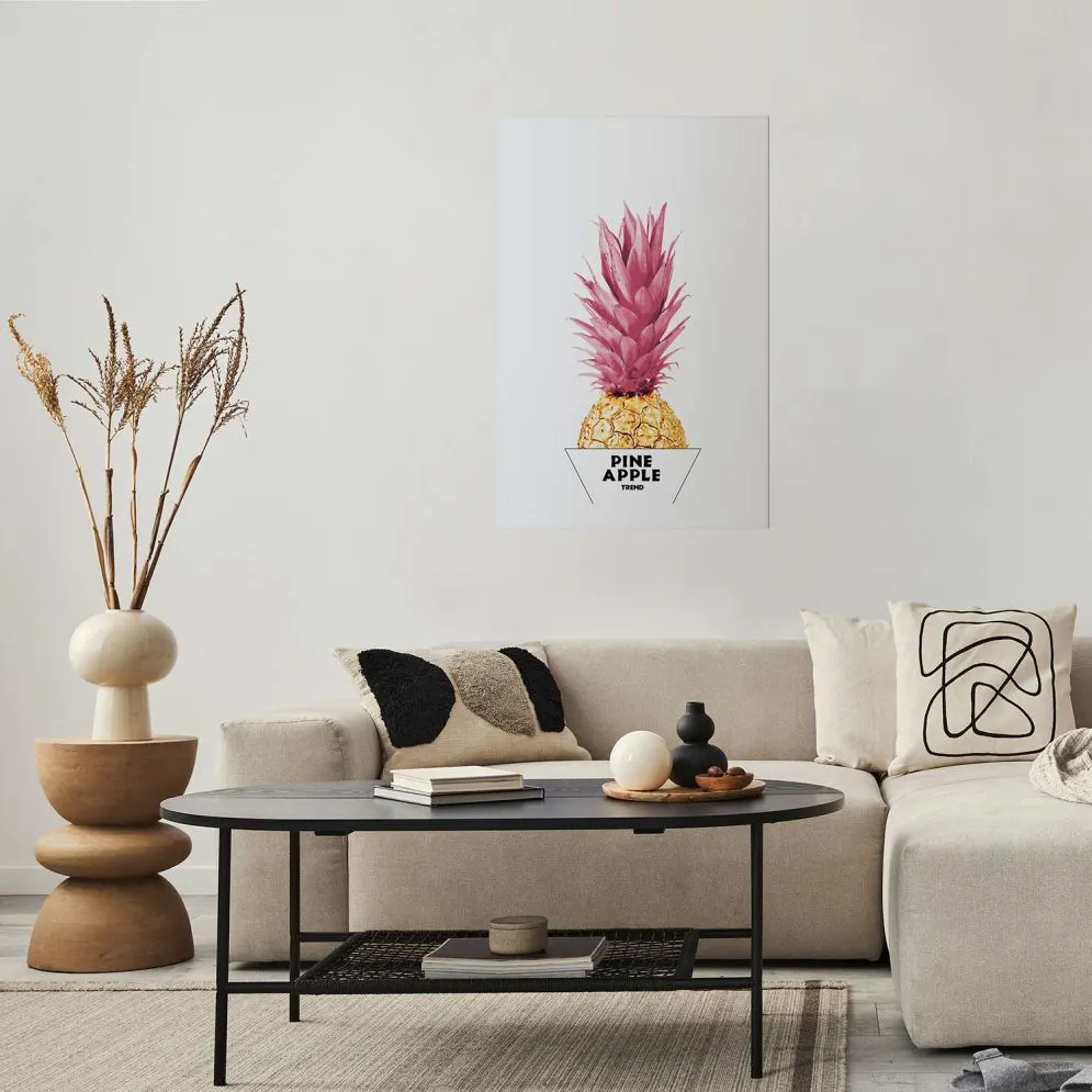 Plakat złotą ananas 60x90 cm bez ramy z marginesem | MIRAT.