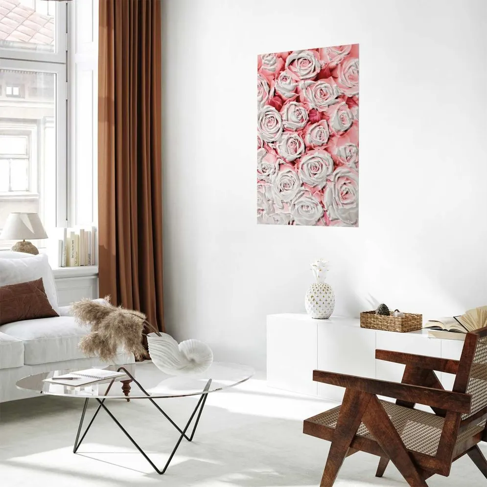 Plakat Białe róże 40x60 cm bez ramy bez marginesu | MIRAT.